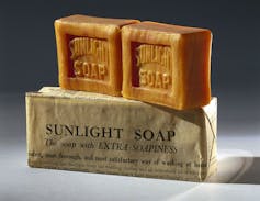 Cakes of Sunlight Soap with vintage wrapper.