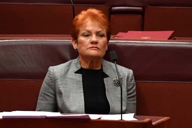 Pauline Hanson in the Senate.