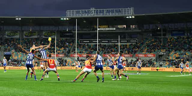 North Melbourne plays Brisbane at Blundstone Arena in Hobart.