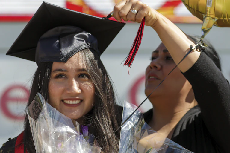 A new graduate of California's Chaffey College