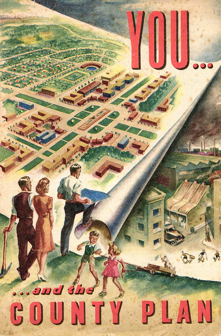 1948 poster promoting the Cumberland County Plan for Sydney