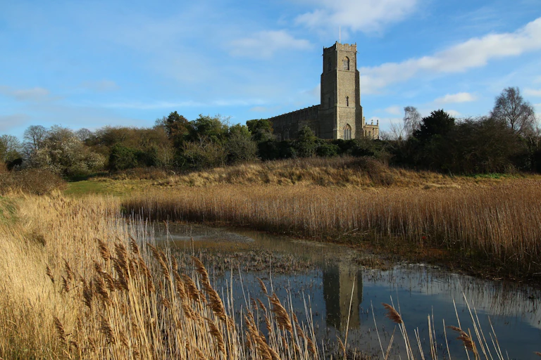 old church in marshland