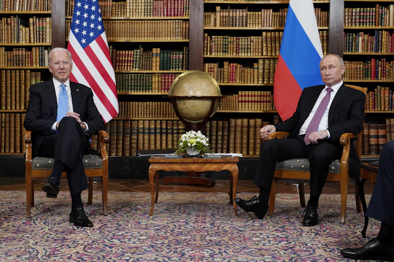 Joe Biden and Vladimir Putin