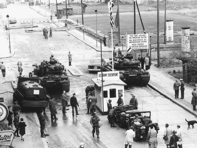 Checkpoint Charlie in 1961