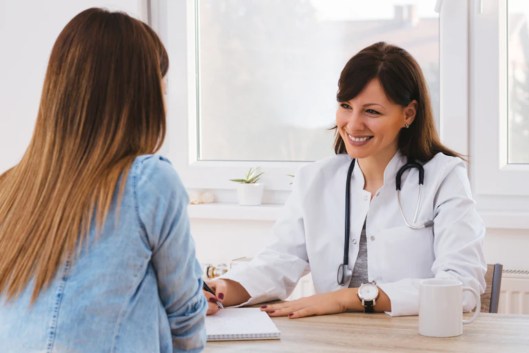 Female patient seeing female doctor