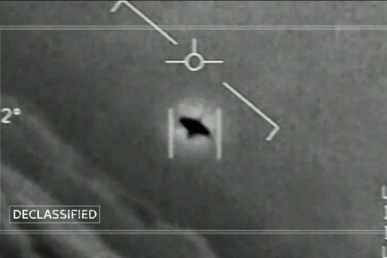 A still from footage showing Unidentified Aerial Phenomena (UAP)