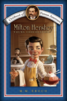 Children's book cover of server in an ice cream parlor