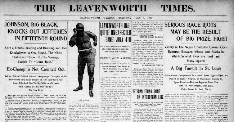 When a Black boxing champion beat the 'Great White Hope,' all hell broke loose
