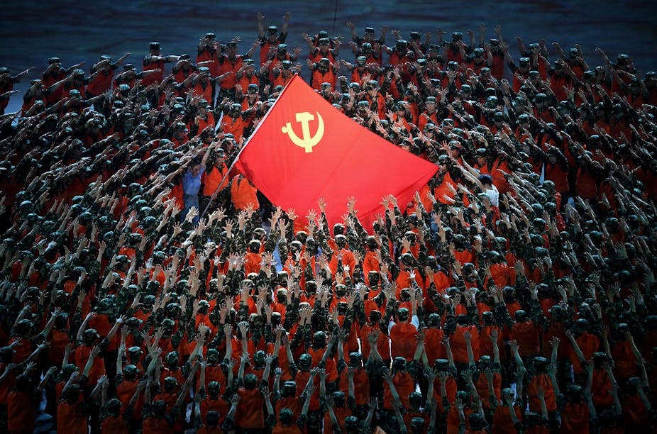 Célébration du centième anniversaire du PCC au stade olympique de Pékin.