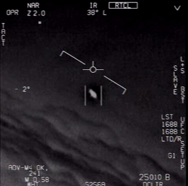A Navy aircraft video of a UFO.