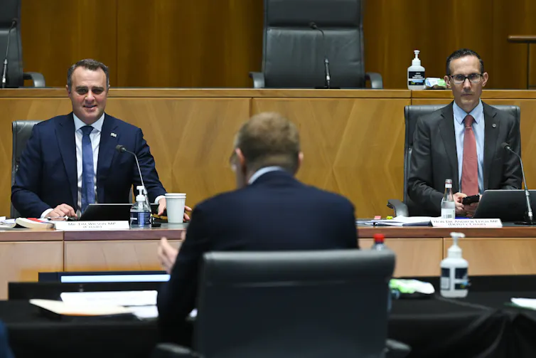 Reserve Bank of Australia governor Philip Lowe addresses the House of Representatives standing committee on economics, February 5 2021