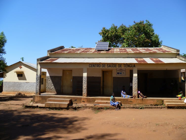 A building against a blue sky