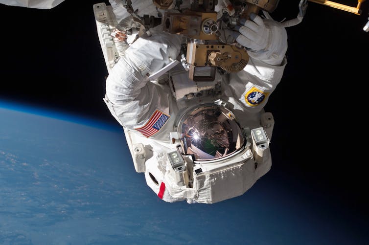 Astronaut on spacewalk