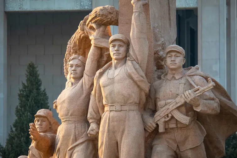 Statue of Mao Zedong at the Memorial Hall of Chairman Mao in Beijing, China.