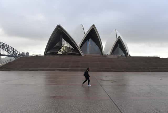 The Sydney Opera House, during lockdown