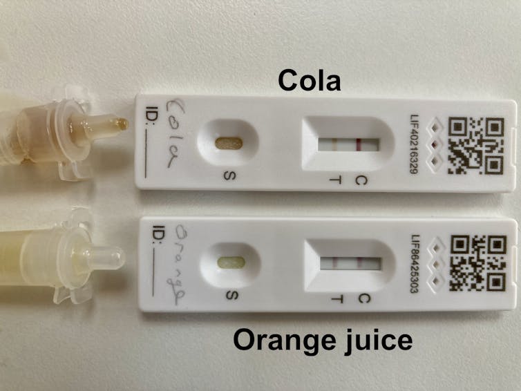 Covid test kit result positive