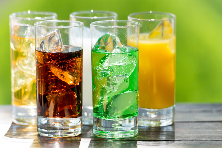 Image of various soft drinks.