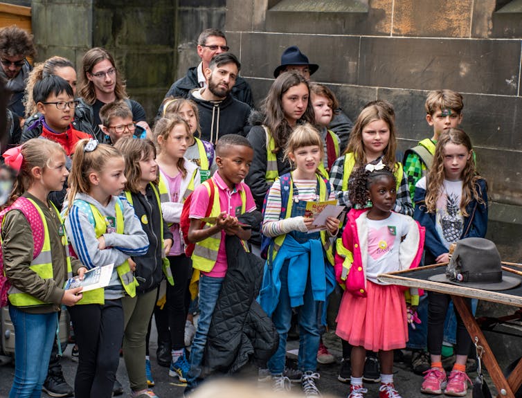 Children on a school trip