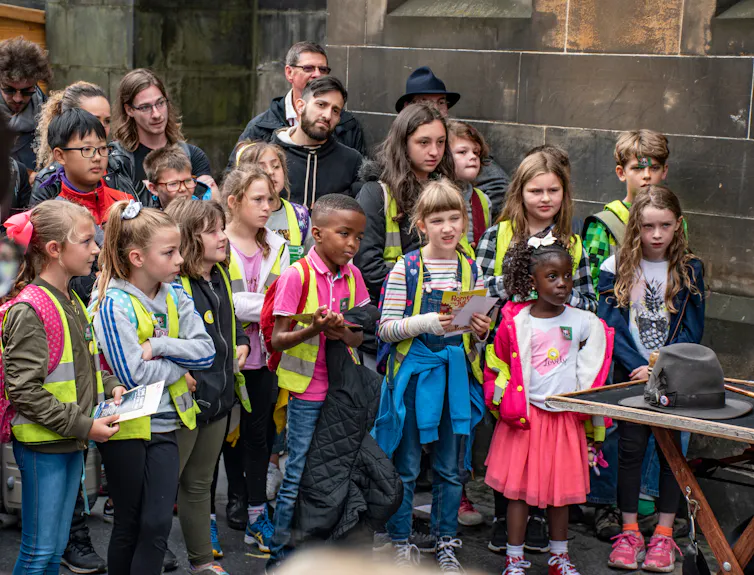 Children on a school trip