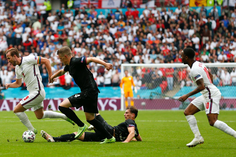 England competes against Germany at the UEFA EURO 2020 in London, on June 29, 2021