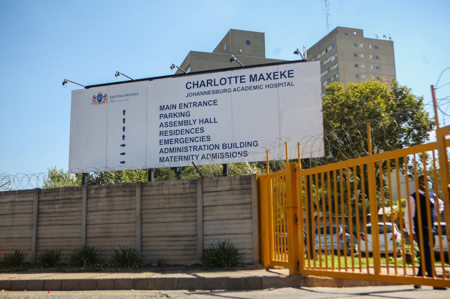 A view of Charlotte Maxeke Hospital in South Africa