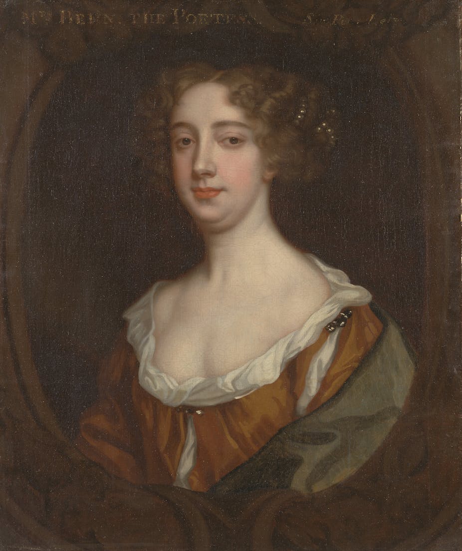 Portrait of the writer Aphra Behn by Sir Peter Lely.
