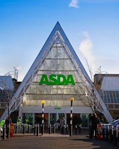 Asda frontage on a sunny day