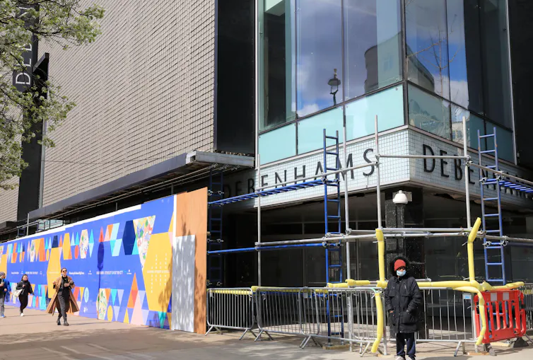 Debenhams in London being dismantled