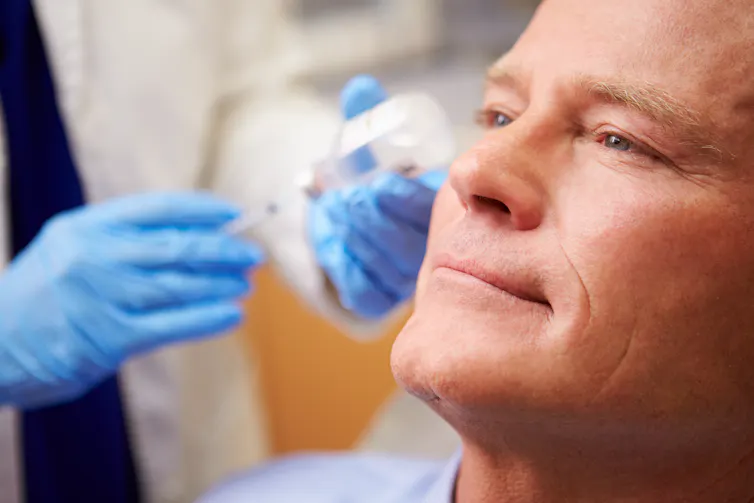 Man about to have botox