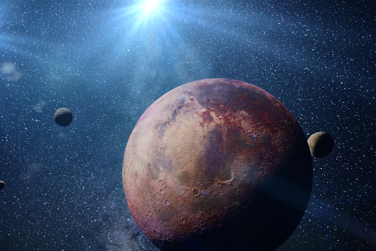 An illustration of an exoplanet.