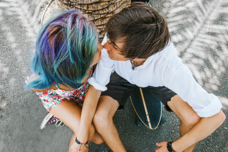 Couple kissing