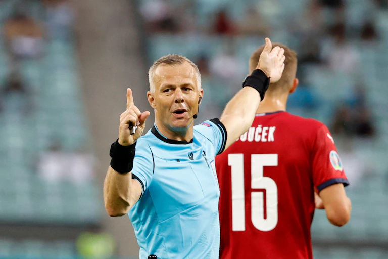 Referee Bjorn Kuipers adjudicating a match.