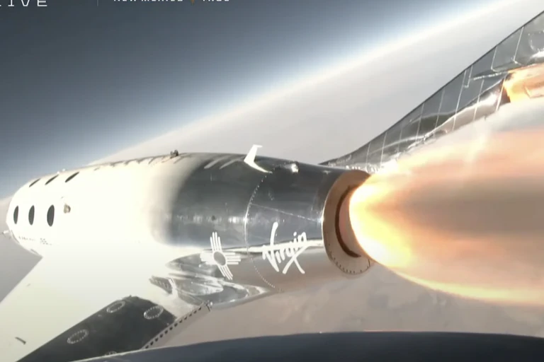 Rockets fire on the edge of space.