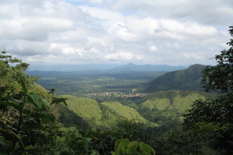 Aerial view of the Volta region border