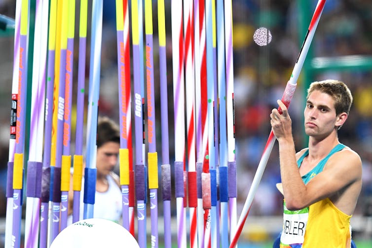 Australia's Cedric Dubler during the Men's Decathlon Javelin Throw at the Rio 2016 Olympic Games.