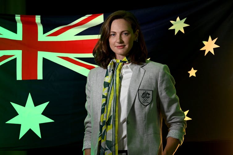 Australian co-flag bearer, Cate Campbell.