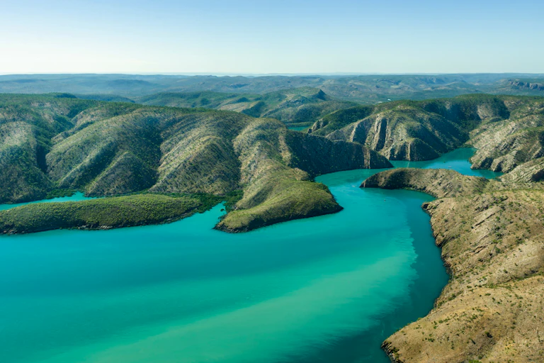 water and hilly coast