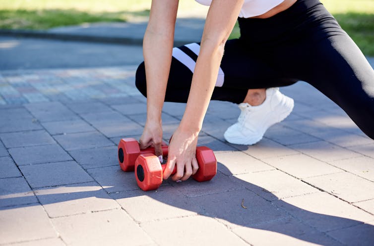 Person doing strength training