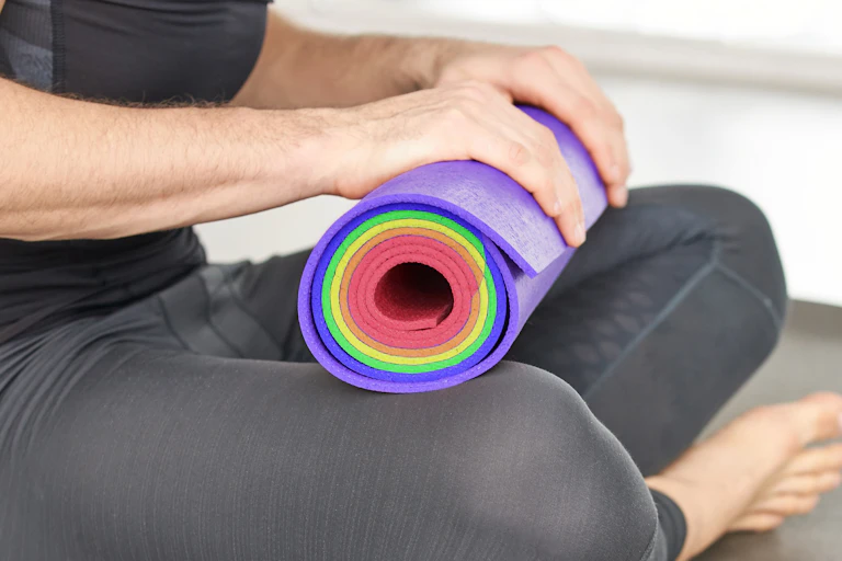 Person preparing for exercise