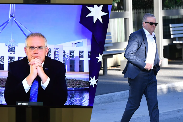 Scott Morrison and Anthony Albanese