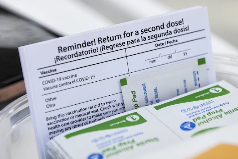 vaccine reminder card