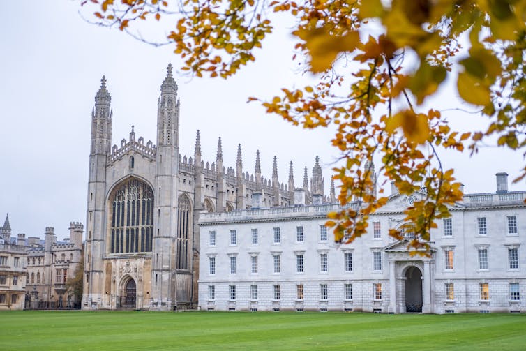 view of King's College at the University of Cambridge
