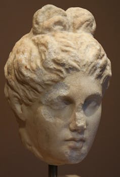 statue head of goddess