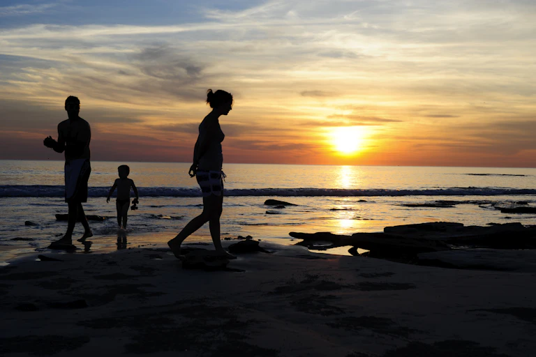 sunset at beach