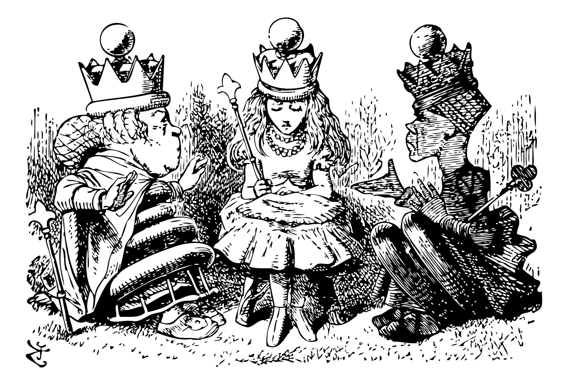 Иллюстрации к сказке Алиса в Зазеркалье