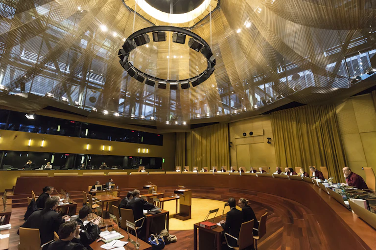 The interior of Court of Justice of the European Union
