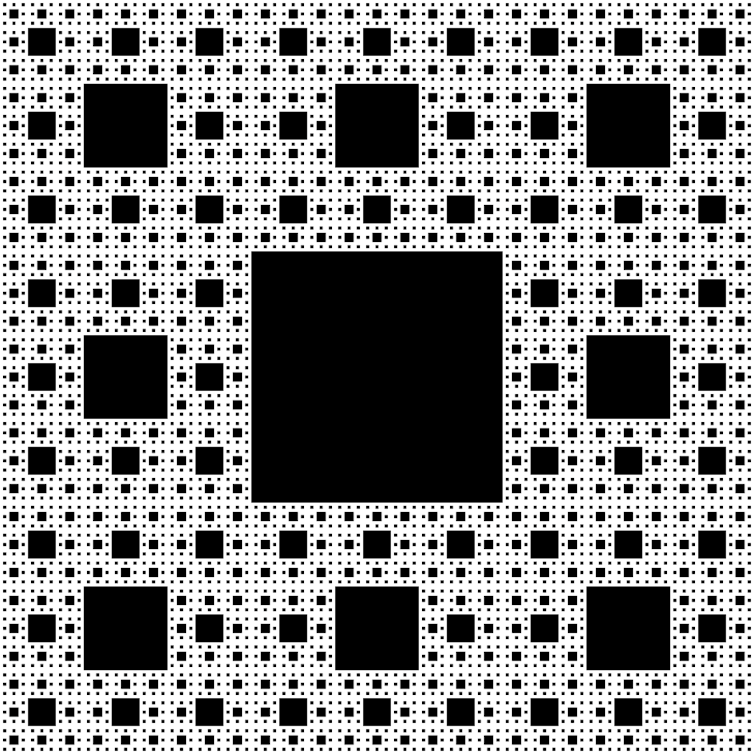 A repeating square fractal