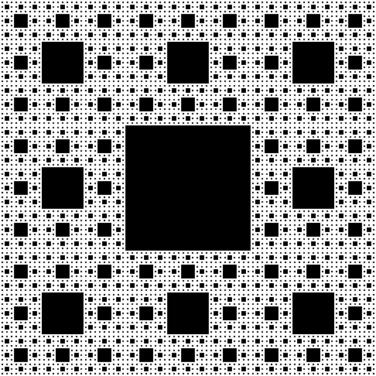 A repeating square fractal