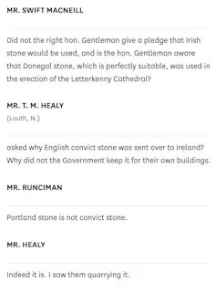 Text of a debate over convict stone
