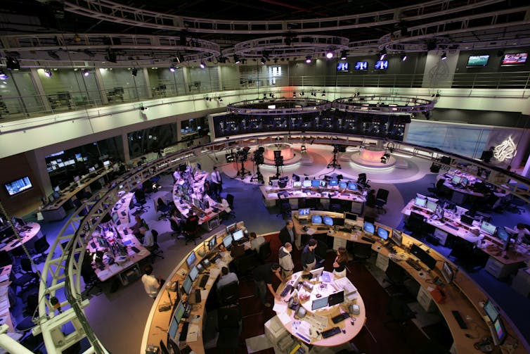 An aerial view of the Al Jazeera Australia newsroom.